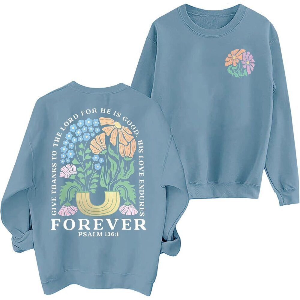Christian Sweatshirt Women Bible Verse Long Sleeve Pullover Good Quality